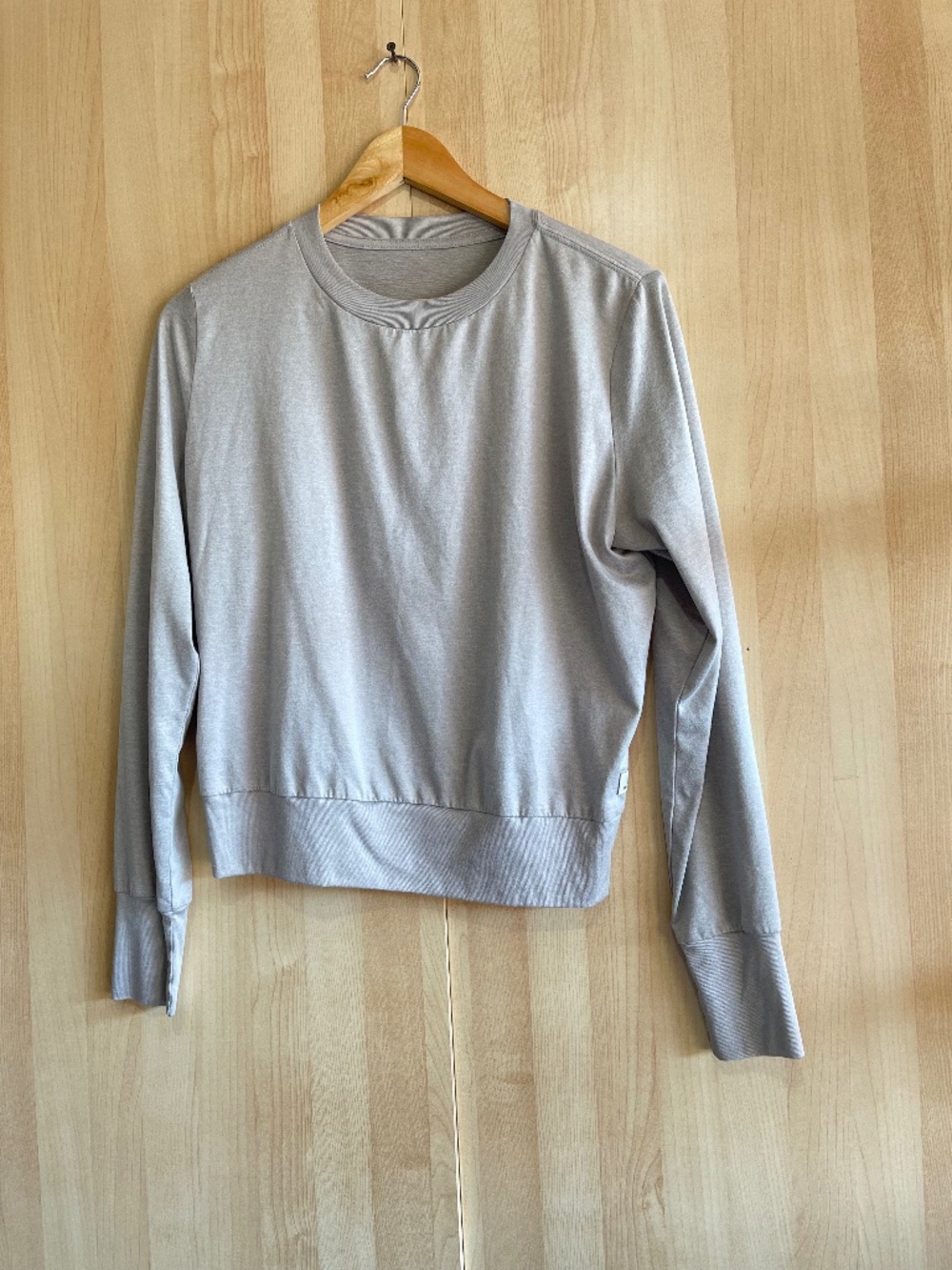 Vuori Lightweight Crew Sweatshirt in Light Gray